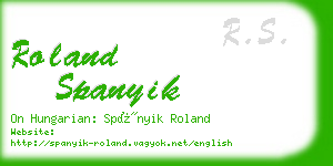 roland spanyik business card